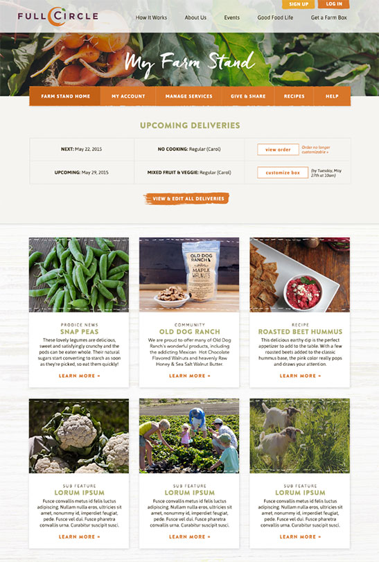 screenshot of web page